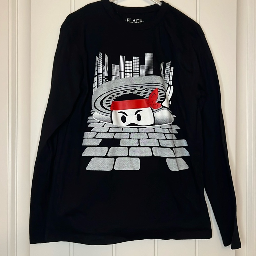 The Children’s Place - Boys Long Sleeve Ninja Graphic Tee